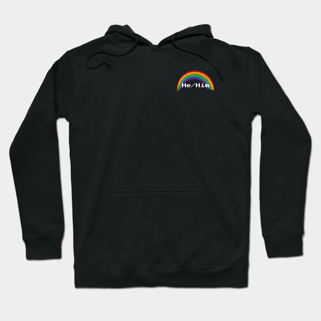 Rainbow Pronouns - He/Him Hoodie by FindChaos